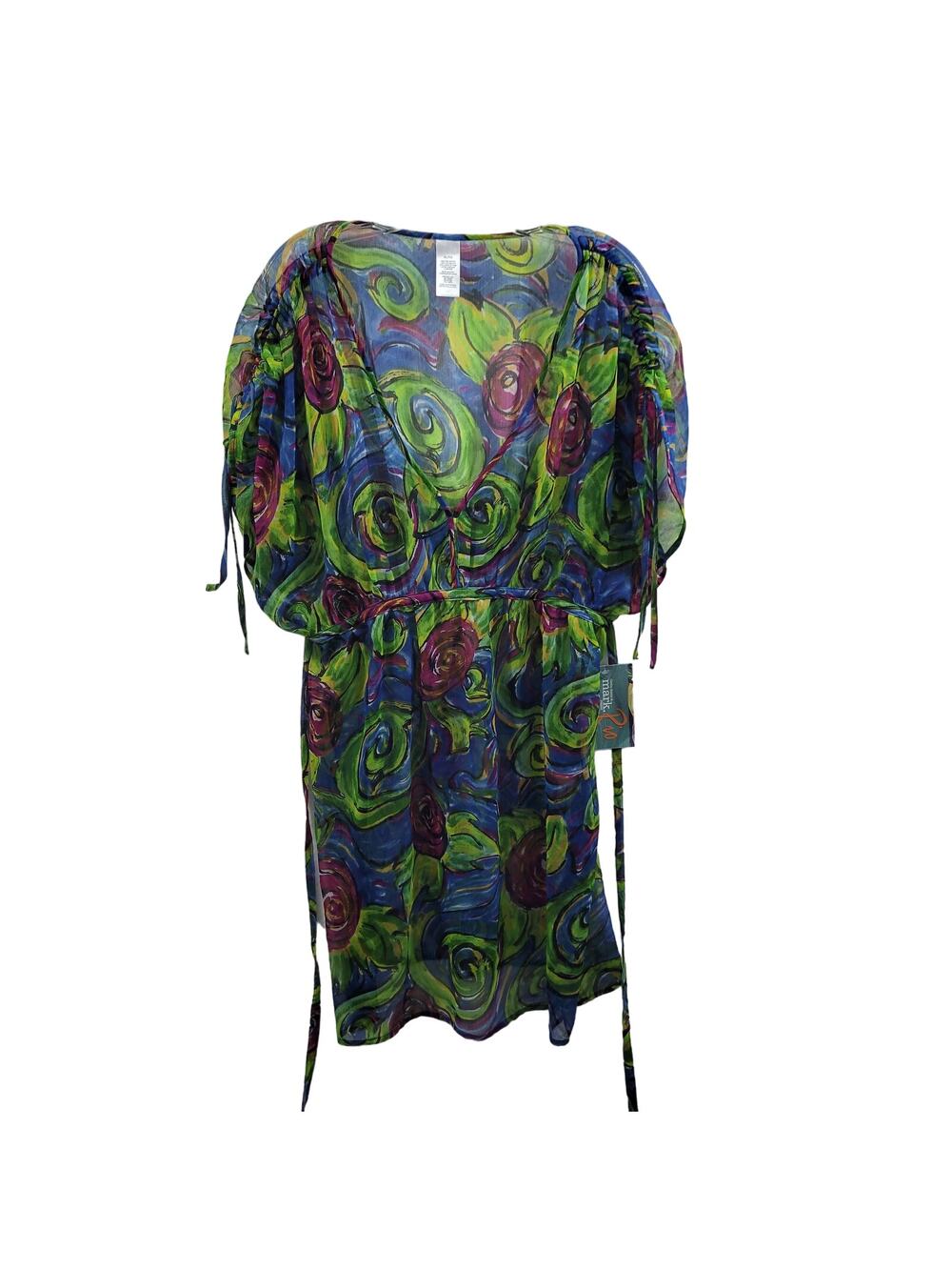 Carlos Falchi & Mark Rio Women's Sheer Swim Cover Up Size XL 81223-0366